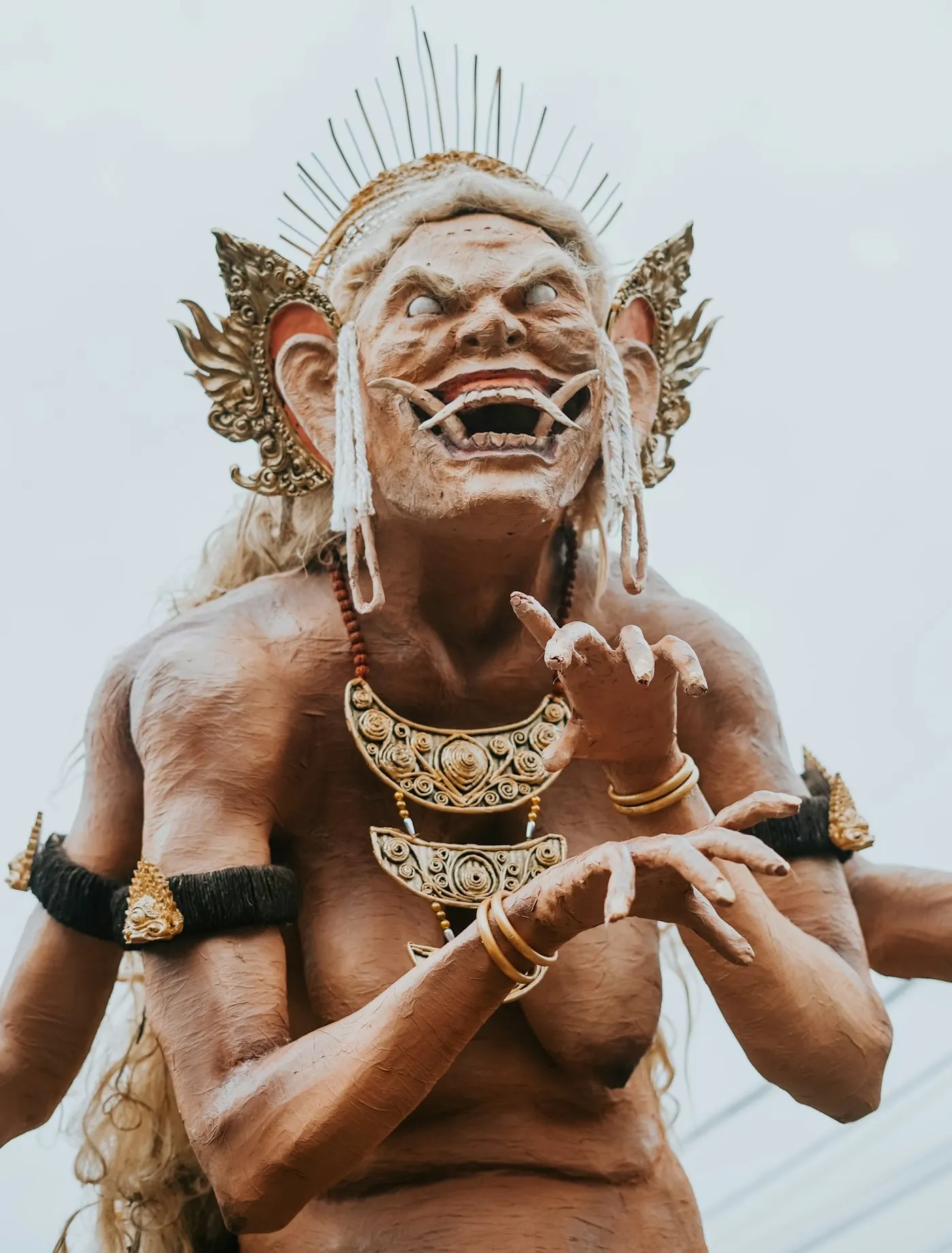 An ogoh-ogoh effigy built for the night before Nyepi